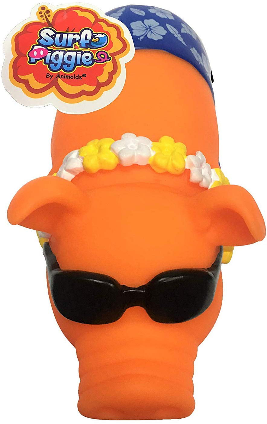 Orange Animolds Surf Piggie The Surfing & Snorting Pig Stress Relief Squeeze Toy Ideal Funny Novelty & Gag Gifts The Perfect Sensory Toys for Kids or Prank Toy for The Office 