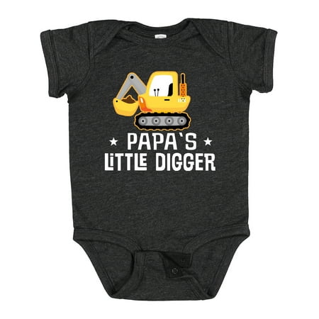 

Inktastic Papa Little Digger Construction Truck Gift Baby Boy Bodysuit