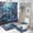 style-5, variant on Marvels of The Sea 4 Pcs Shower Curtain Set with Rug Bathroom Sets with Waterproof Fabric And Non-Slip Rugs Toilet Lid Cover Bath Mat Decor with Hooks