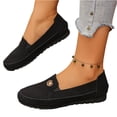 thumbnail image 6 of UDAUDU Women's Orthopedic Leather Loafers Slip On Flats 2026 Casual Comfortable Walking Shoes with Barefoot Feel Anti-Slip Rubber Sole, PU Upper Black 8 Wide, 6 of 6