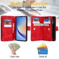 thumbnail image 4 of for Samsung Galaxy S24 Plus Wallet Case with Card Holder for Women Men, Phone Case RFID Blocking PU Leather Flip Shockproof Cover with Shoulder + Wrist Strap Zipper Credit Card Slots Stand, Red, 4 of 6