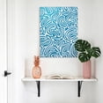 thumbnail image 4 of Blue Swirling Lines Canvas Wall Art for Living Room, Curves Waves Modern Abstract Poster Print Painting for Bedroom Office Home Decoration Wall Pictures Prepare To Hang 16"x24", 4 of 9
