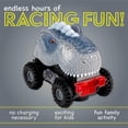 thumbnail image 4 of Toyvelt Dinosaur Pull Back Cars Toys - 4-Pack Colorful Dinosaur Car Toy Mini Pullback Vehicles with Big Tires - Great Present for Kids Toddlers Boys and Girls Ages 3, 4 -12 Year Old, 4 of 6