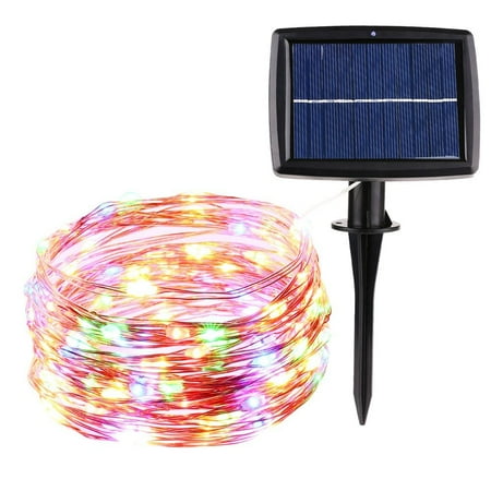 Qedertek SUPER BRIGHT Solar String Lights 26ft 120 LED Fairy Copper Wire Starry String Lights ...