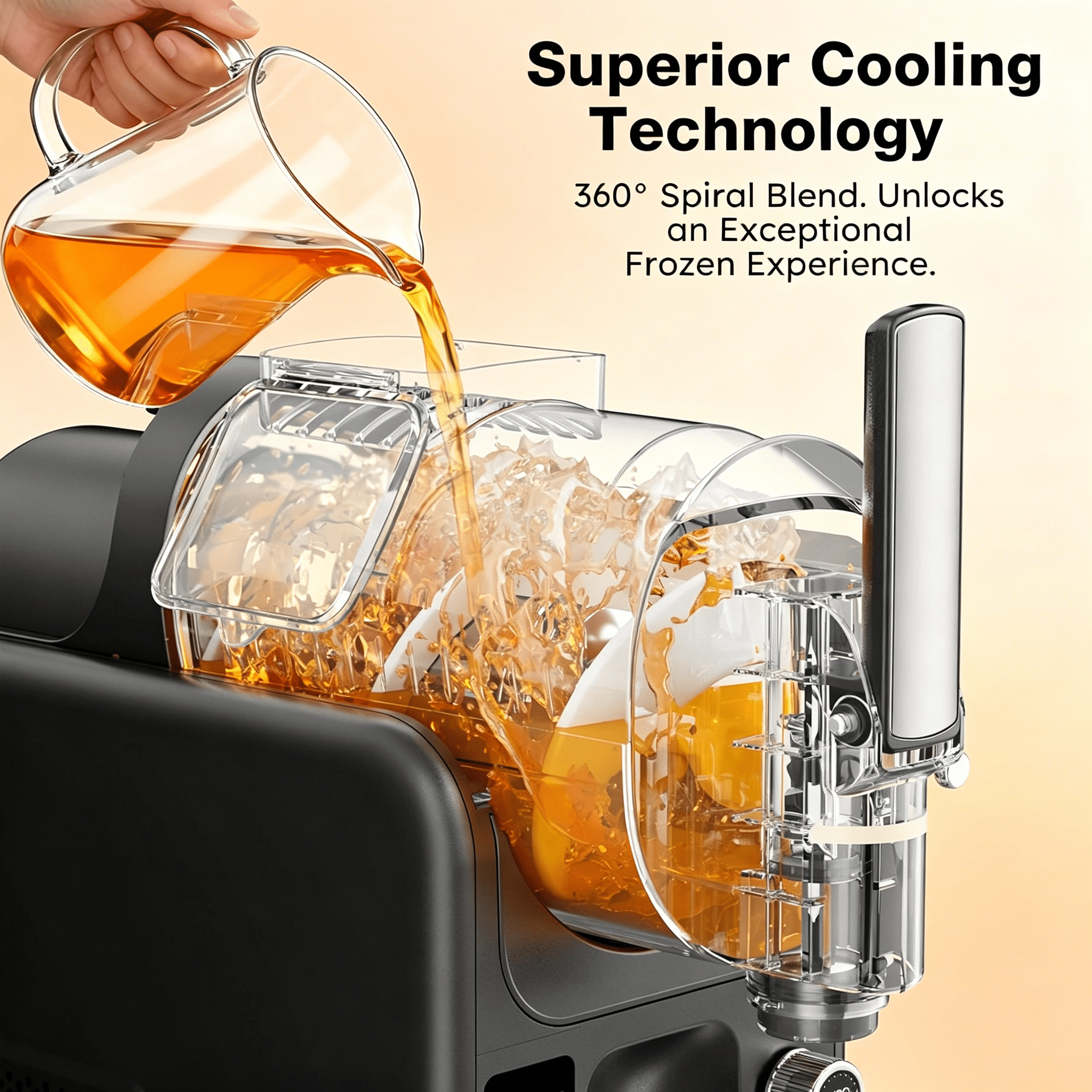 XUTUMM Slushy Machine for Home, No Ice Needed - 85oz Frozen Drink & Ice Cream Maker with 5 Presets, Auto Clean, Quiet