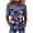 32-Purple, variant on Women's Cold Shoulder Denim Splicing Short Sleeve Animal Print Casual Top
