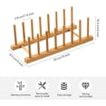 Bamboo Wooden Dish and Plate Organizer Rack for Cabinet, 2-Pack ...