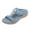 Blue, variant on Womens Wedge Sandals 2026 Rubber Sole Comfortable Walking Slippers with Arch Support Casual Slip on Lightweight Non Slip Slides Footwear Beige Size 6