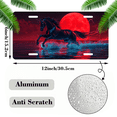 thumbnail image 2 of 1 Pcs 2D Flat License Plate Covers & Frames, Black Unicorn For Decorative Front, Waterproof For Decoration Aluminum License Plate Covers & Frames Cover For Men Women, 12" X 6", 2 of 7