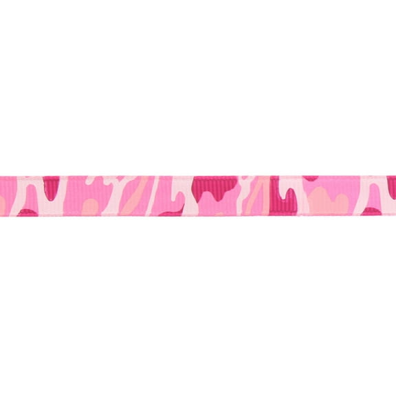 3/8" Pink Camo Grosgrain Ribbon 100 Yard