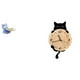thumbnail image 1 of Figura de oso,Bandeja para gatos Bandeja para dulces para gatos Bandeja para estatuas de resina,Reloj de pared,Reloj de pared decorativo para baño y dormitorio.,Reloj de pared de gato, 1 of 8