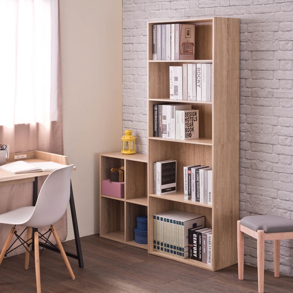 Kepooman 5-Shelf Modern Bookcase, Wooden Storage Shelf Display Stand for Home and Office, Light Brown Kepooman 5-Shelf Modern Bookcase, Wooden Storage Shelf Display Stand for Home and Office, Light Brown
