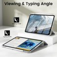 thumbnail image 6 of Clear Back Trifold Stand Cover for iPad Air 11" M2/M3/M4 & Air 4/5 10.9", Slim Smart Case with Apple Pencil Slot Auto Sleep Wake, Gray, 6 of 10