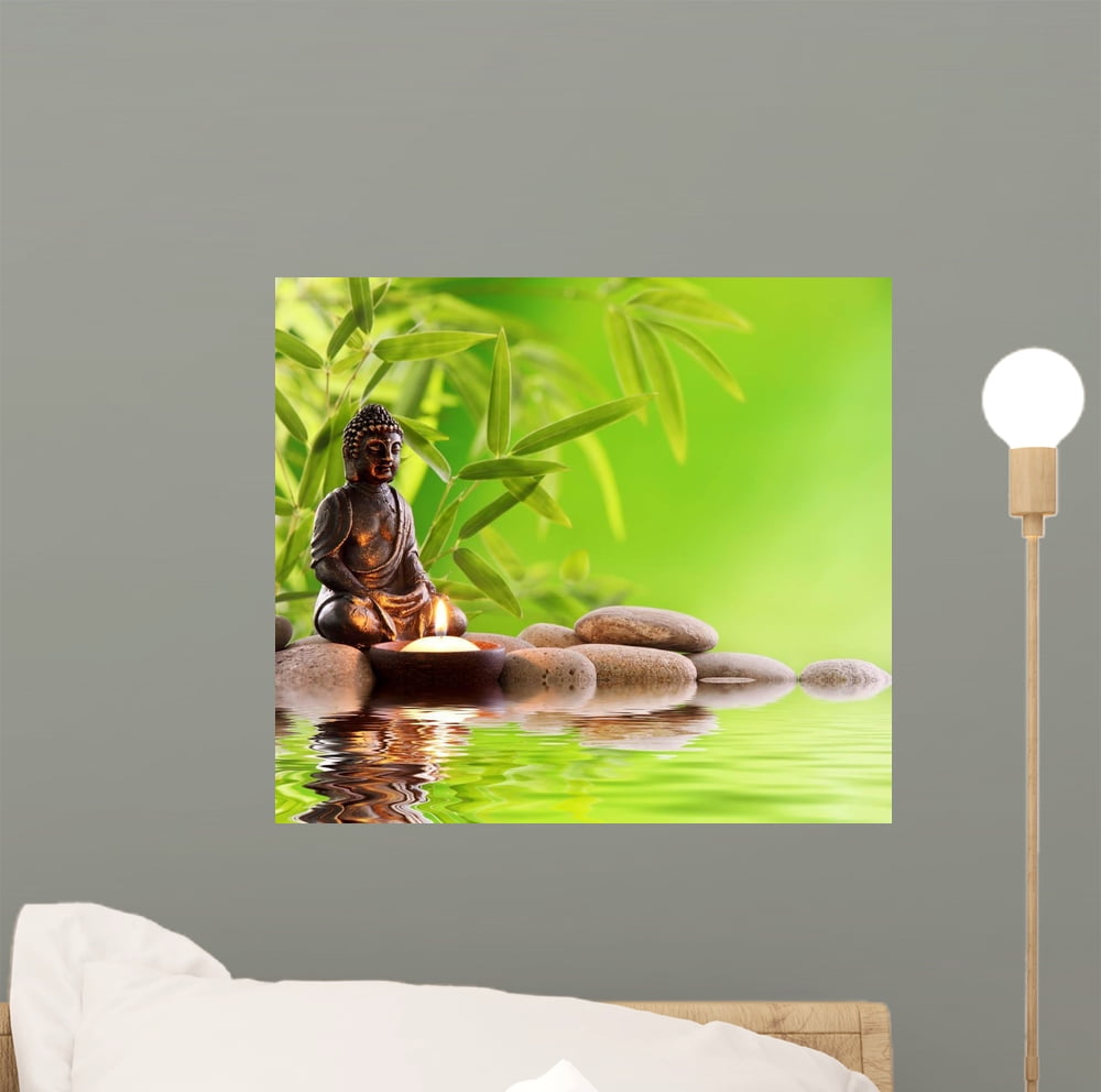 Buddha Zen Wall Mural by Wallmonkeys Peel and Stick Graphic (12 in W x 11 in H) WM84038