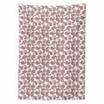 thumbnail image 2 of Ethnic Tablecloth, Paisley Leaves Middle Eastern Traditional Oriental Folk Boho Illustrtaion, Rectangle Satin Table Cover Accent for Dining Room and Kitchen, 60" X 90", Burgundy White, by Ambesonne, 2 of 2