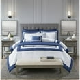 thumbnail image 5 of Madison Park King/Cal King All Season Comforter Set Coverlet Combo Set Collection with Decor Pillow 8-Piece Navy, 5 of 6