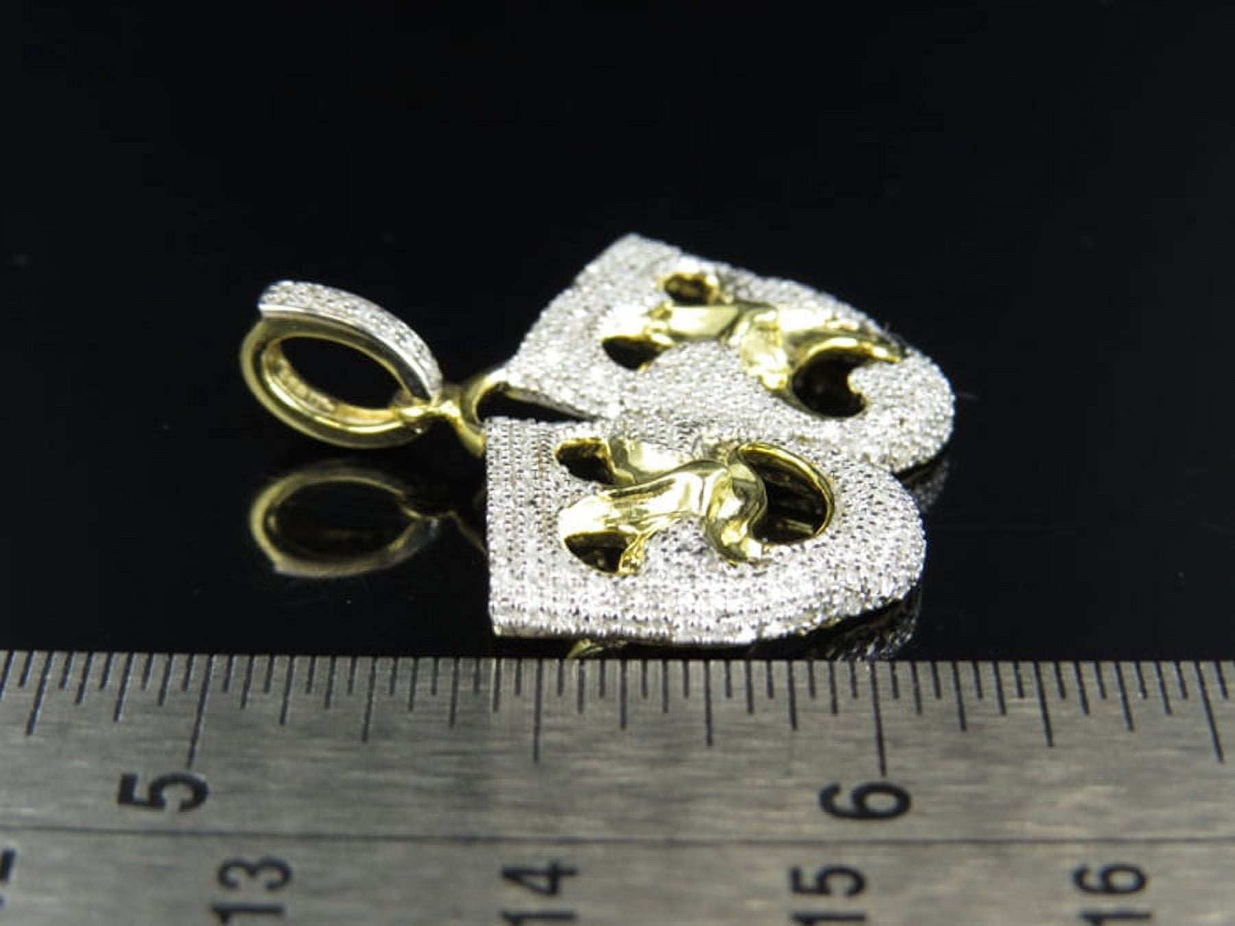 Yellow Gold Finish Laugh Now Cry Later Pendant Real Diamond