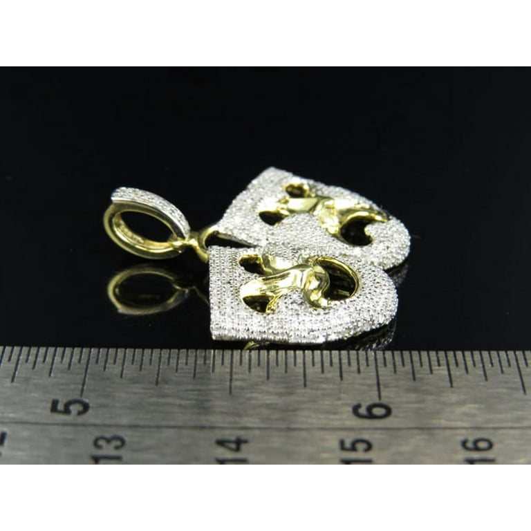 Yellow Gold Finish Laugh Now Cry Later Pendant Real Diamond