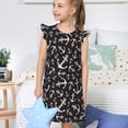 thumbnail image 4 of Honeii Robes de Nuit Imprimé Ancres - Robes de Pyjama Inspirées de Princesse Parfaites pour Filles-Moyen, 4 of 6