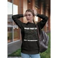 thumbnail image 2 of Funny Math Joke Women Sweatshirt, Female XX-Large, 2 of 4