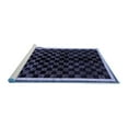 thumbnail image 2 of Ahgly Company Machine Washable Indoor Rectangle Checkered Blue Modern Area Rugs, 2' x 5', 2 of 4