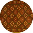 thumbnail image 1 of Ahgly Company Machine Washable Indoor Round Southwestern Yellow Country Area Rugs, 7' Round, 1 of 4