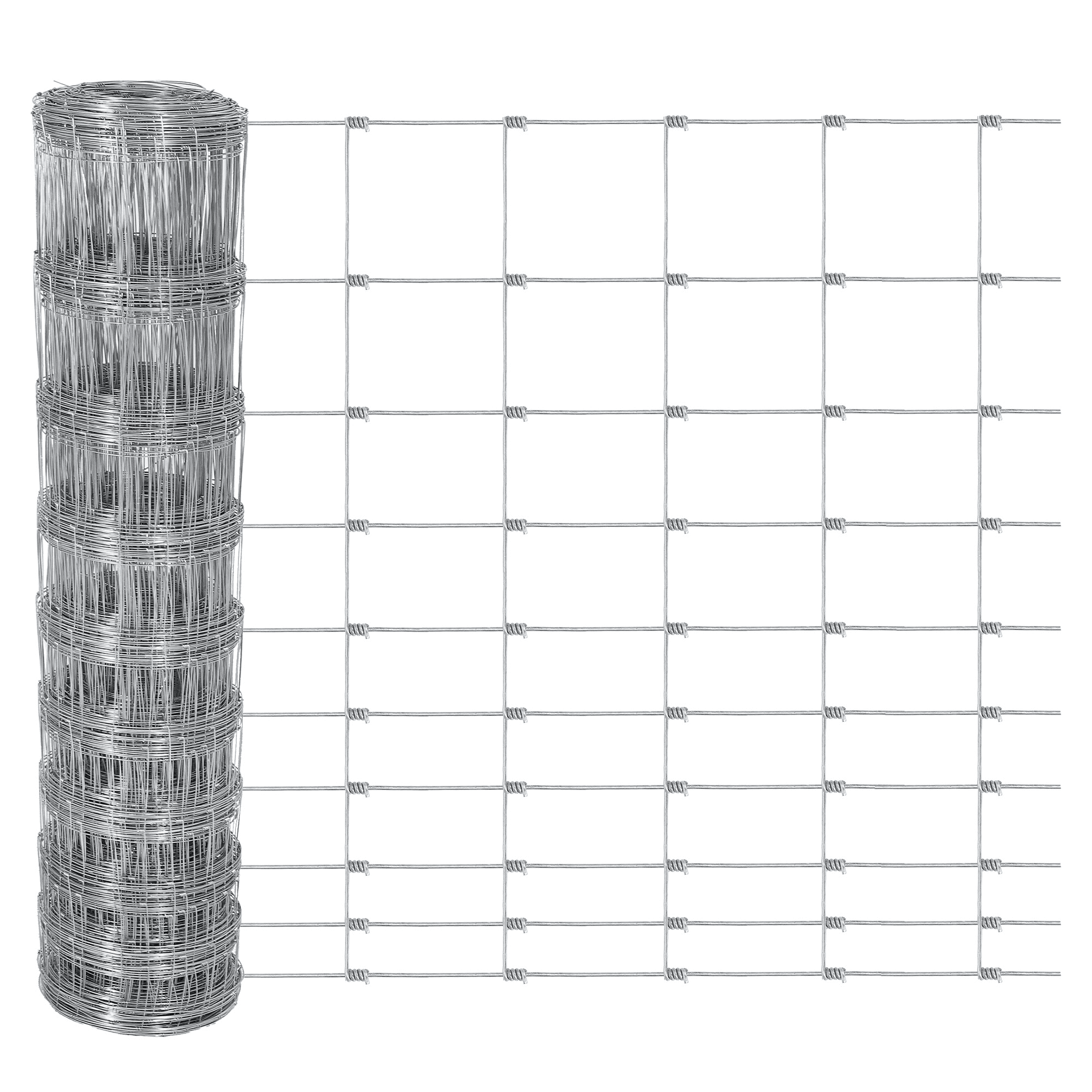 Gaderth 6Ft x 100Ft Heavy-Duty Galvanized Wire Livestock Fence, Durable Metal Mesh for Cattle, Goat & Deer Protection, Corrosion-Resistant Farm & Yard Barrier