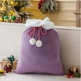 thumbnail image 4 of Deluxe Extra Large Velvet Santa Bags, Giant Christmas Sacks for Xmas Toys, Gifts & Holiday Wrapping Purple, 4 of 5