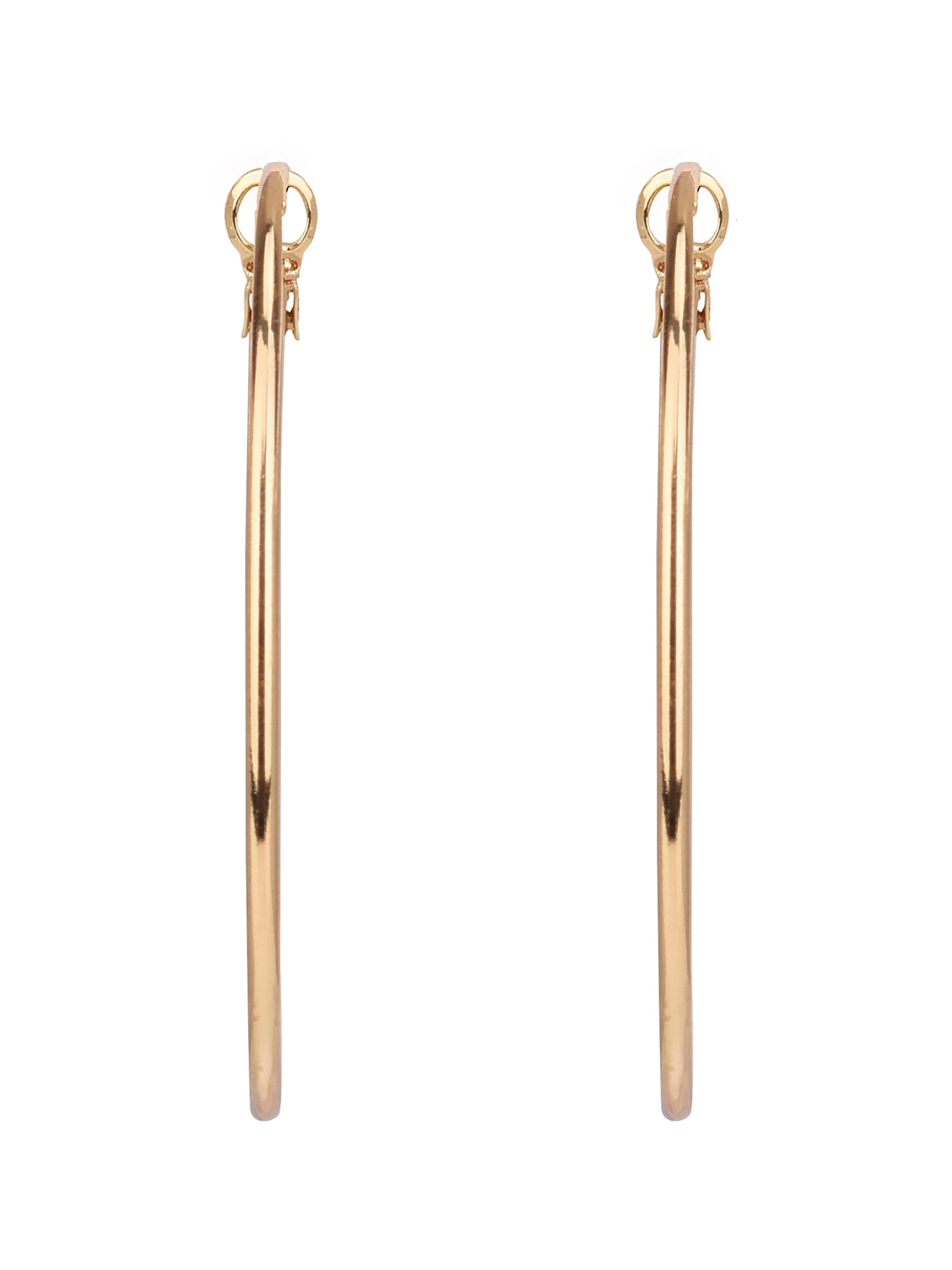 Time and Tru Adult Women's Gold Tone Metal Hoop Earring