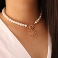 thumbnail image 2 of Exquisito collar con colgante para mujer, perlas de imitación de moda, Chai, 2 of 3