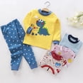 thumbnail image 4 of Conjuntos de pijamas para Bebé y Niño, camiseta de manga larga de Navidad + pantalón, ropa de dibujos animados para niña, traje de dormir, pantalones 2022, 2 uds., 4 of 4