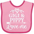 thumbnail image 3 of Inktastic Gigi and Poppy Love Me Boys or Girls Baby Bib, 3 of 4