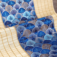 thumbnail image 2 of Asian Style Bamboo Table Runner Retro Table Mat Suitable for Kitchen, Dining Room and Bedroom Decoration. Royal Blue, 2 of 5