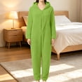 thumbnail image 2 of CQXIDFH Halloween Onesie Pajamas Bodysuit Fuzzy Ear Hooded Plush Jumpsuit Zip Up Warm Long Sleeve Pajamas with Pockets for Cozy Lounging Home Lounge Sleepwear, 2 of 5