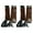 Brown, variant on HILASON L M S Horse Front Rear Hind Leg Sport Boot 2 Pack | 4 Pack | Horse Leg Boots
