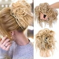 thumbnail image 2 of Wavy Scrunchies Chignon with Elastic Rubber Band Hairpiece for Women Hair Buns Hair Piece Tousled Curly Messy Bun Hair Extension Synthetic, 2 of 7