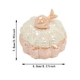 thumbnail image 3 of Ceramic Jewelry Box, Vintage Decorative Trinket Box with Lid, Jewelry Gift Organizer for Earrings and Rings (Orange), 3 of 5