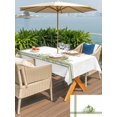 thumbnail image 4 of Outdoor Tablecloth with Umbrella Hole and Zipper, Fall Rectangle Table Cloth 60x102 Inch Waterproof Tablecloth, Sage Green Pumpkin Thanksgiving Stripe Leaf Picnic Table Cover for Patio Camping, 4 of 7