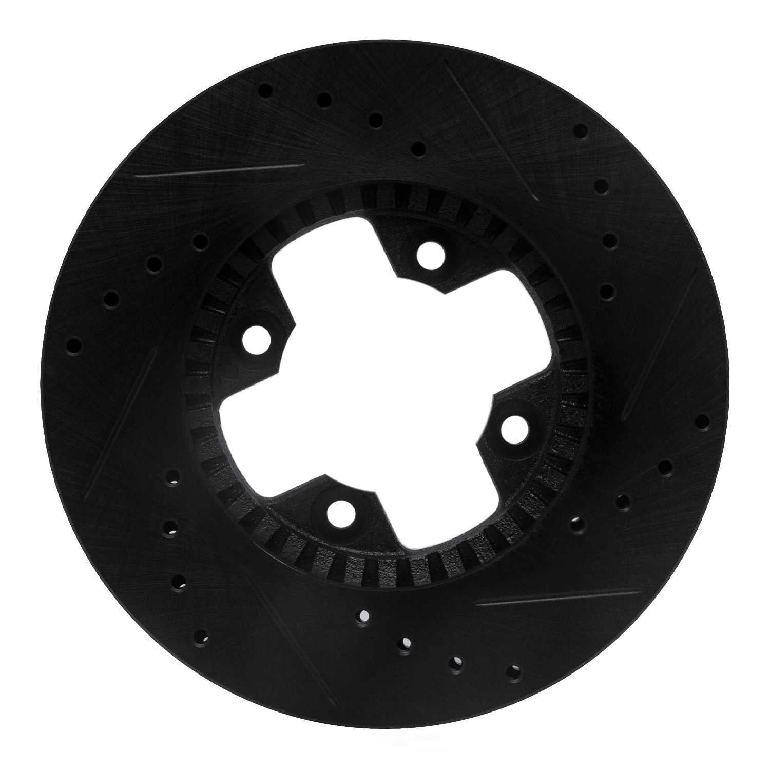 Dynamic Friction Company 633-67005L DFC Brake Rotor - Drilled And Slotted - Black