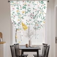 thumbnail image 3 of Spring Flowers Balloon Curtains 63 Inch Length for Living Room/Bedroom, Yellow Pink Floral Leaves Country Farm Plants Rod Pocket Privacy Door Curtains Decorative Tie Up Shade for Window 52"x63", 3 of 8