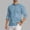 Light Blue-striped shirt, variant on FRSASU 3/4 Sleeve Raglan Shirt Men Casual Crewneck Baseball T-Shirts Spring Fall Sport Athletic Basic Tee Color Block Tops Light Blue