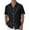 CJ14-Black, variant on Frontaley Men Shirts, Men's Cuba Guayabera Button Front Shirt, Striped Printed Short Sleeves Summer Shirts For Men Pink 4XL