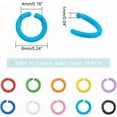thumbnail image 3 of 1 Box 200pcs 6mm Colored Jump Rings 10 Colors Open Jump Rings O Ring Connectors 18 Gauge Jewelry Making Rings Chainmail Rings for Keychain Choker Earring Necklaces Bracelet Jewelry Making, 3 of 9