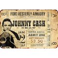 thumbnail image 1 of Metal Johnny Cash Tin Sign Rectangular Pintura Hierro Barra Del La Hogar30x20cm, 1 of 9