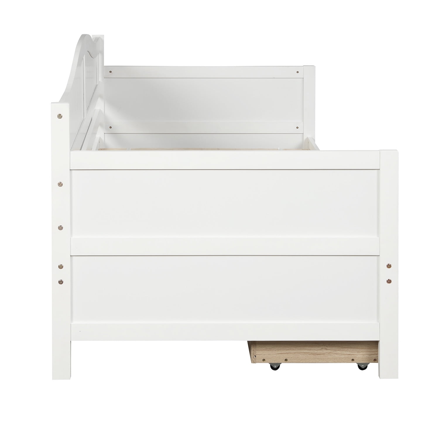 Lowestbest Twin Daybed with 2 Storage Drawers, Sofa Bed for Bedroom Living Room, White