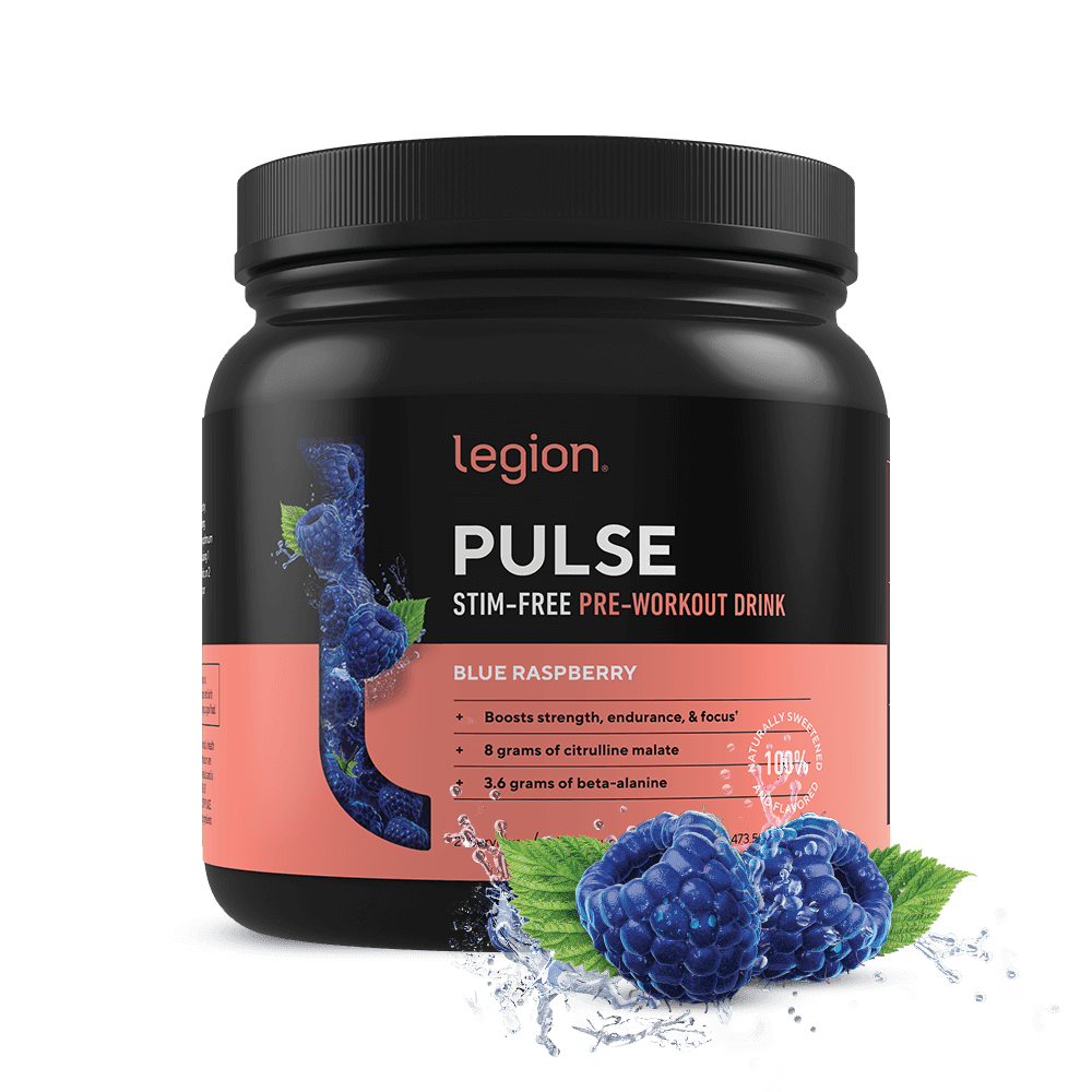 Legion Pulse, Best Caffeine Free Natural Pre Workout Supplement for