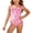Z7-Hot Pink, variant on Shadoumai Girls Swimsuit One Piece Size 8 Tummy Control Tankini Lightweight Solid Color Bathing Suit Swimwear Set Girl Spaghetti Strap