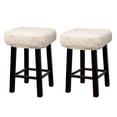 thumbnail image 1 of 2pcs Fundas para Taburetes Rectangulares, Fundas para Taburetes de Bar, Funda para Asiento de Silla de Banco de Madera Beige, 1 of 6