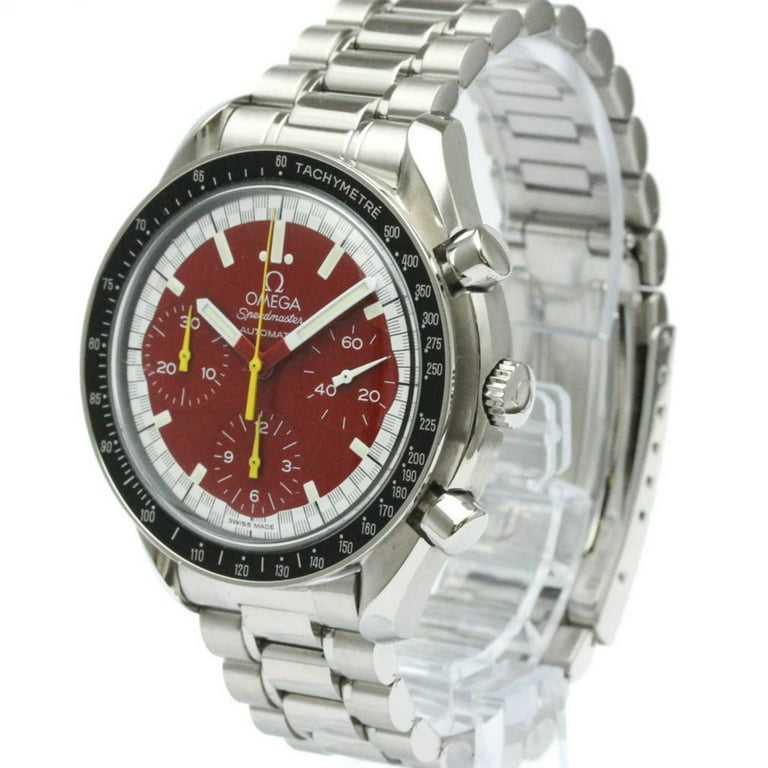 Pre Owned Polished OMEGA Speedmaster Michael Schumacher Red Dial Watch 3510.61 BF571241 Good Walmart