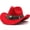 Red, variant on Children Girls Boys Cowboy Hat Solid Color With Brim Classic Comfort Casual Caps Red Size 54